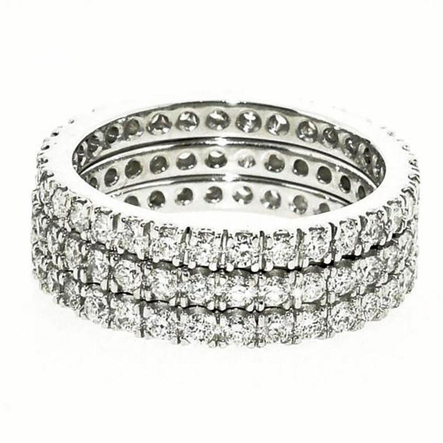 Diamond Eternity Band 18K Gold Matched Diamonds - Lexie Jordan Jewelry