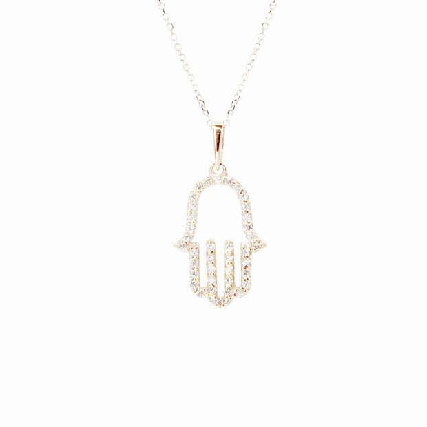 Diamond Hamsa Charm - Lexie Jordan Jewelry