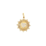 Diamond Heart Disc Charm - Lexie Jordan Jewelry