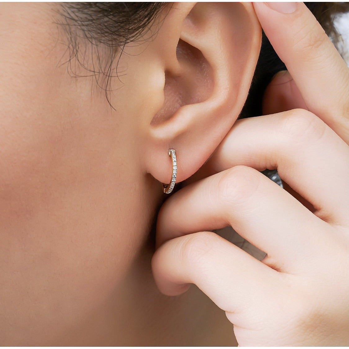 Diamond Hoop Earring - Lexie Jordan Jewelry