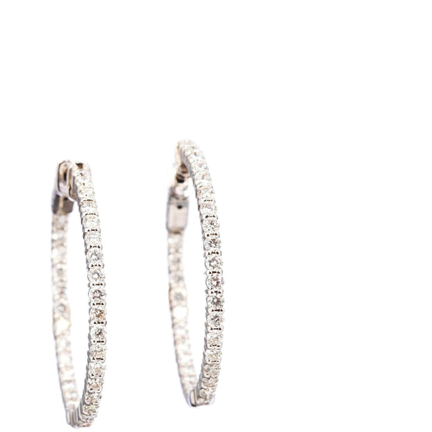 Diamond Hoop Earrings - Lexie Jordan Jewelry