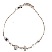 Diamond I Love You to the Moon and Back Bracelet| 14 kt gold | natural diamonds - Lexie Jordan Jewelry