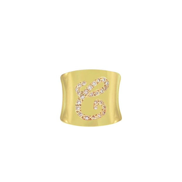 Diamond Initial Ring - Lexie Jordan Jewelry