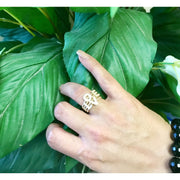 Diamond Letter Rings | Diamonds | 14K Gold | Stackable - Lexie Jordan Jewelry