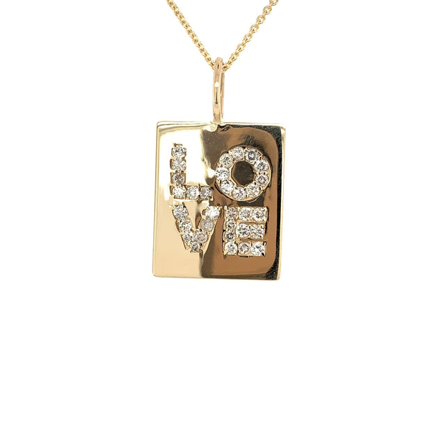 Diamond Love Charm| 14 K solid gold Natural Diamonds - Lexie Jordan Jewelry