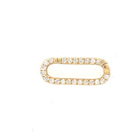 Diamond rectangle Enhancer Lock - Lexie Jordan Jewelry