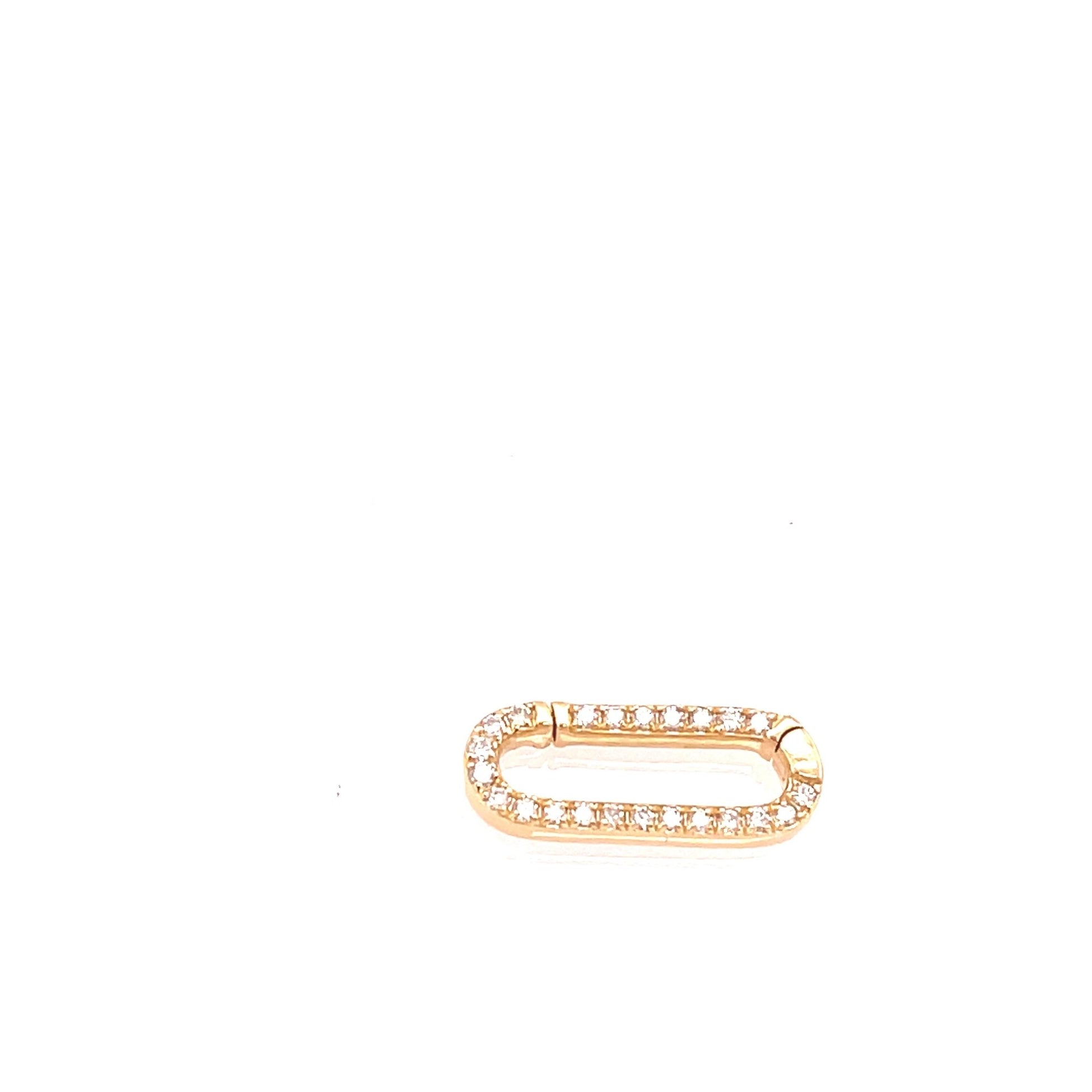 Diamond rectangle Enhancer Lock - Lexie Jordan Jewelry