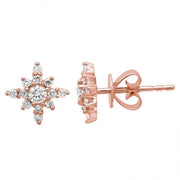 Diamond Starburst Studs| 14K Gold | Natural Diamonds - Lexie Jordan Jewelry