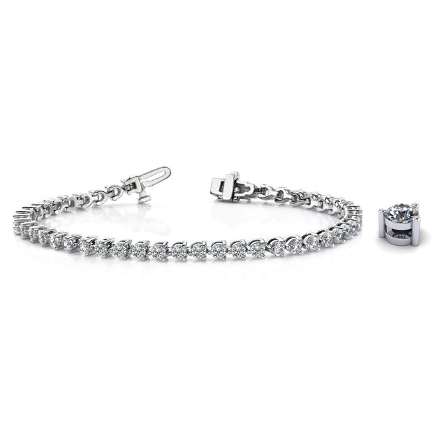 Diamond Tennis Bracelet-3 Prong Setting - Lexie Jordan Jewelry