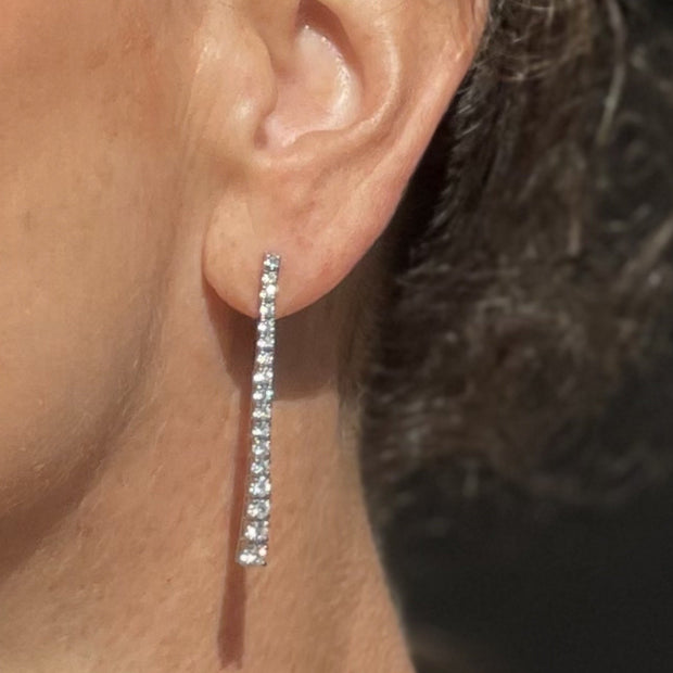 Diamond Tennis Drop Earrings - Lexie Jordan Jewelry