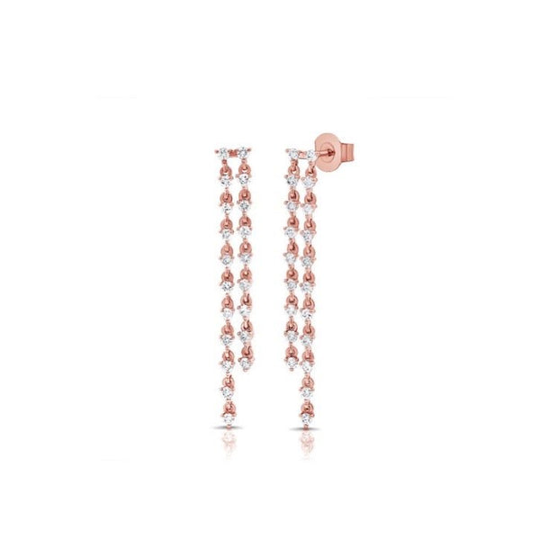 Double Diamond Drop Earrings - Lexie Jordan Jewelry
