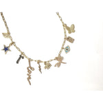 Dragonfly Charm Necklace | 14K Yellow Gold | Pave Diamonds - Lexie Jordan Jewelry