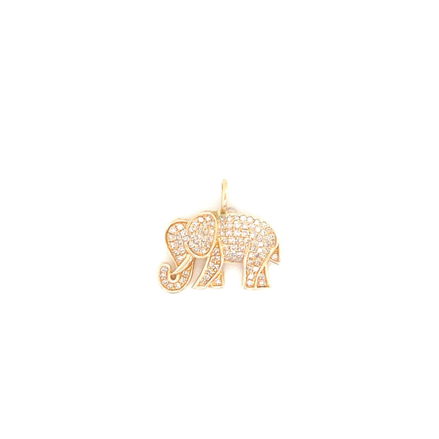 Elephant Charm Necklace | 14K Gold | Pave Diamonds - Lexie Jordan Jewelry