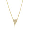 Elongated Heart Necklace | Pave Diamonds | 14K Gold - Lexie Jordan Jewelry