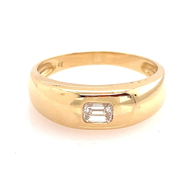 Emerald Cut Diamond Dome Ring - Lexie Jordan Jewelry