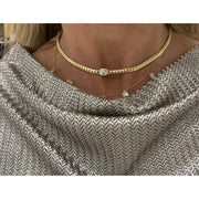 Emerald Diamond Cut Cuban Chain Choker - Lexie Jordan Jewelry