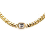 Emerald Diamond Cut Cuban Chain Choker - Lexie Jordan Jewelry