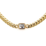 Emerald Diamond Cut Cuban Chain Choker - Lexie Jordan Jewelry
