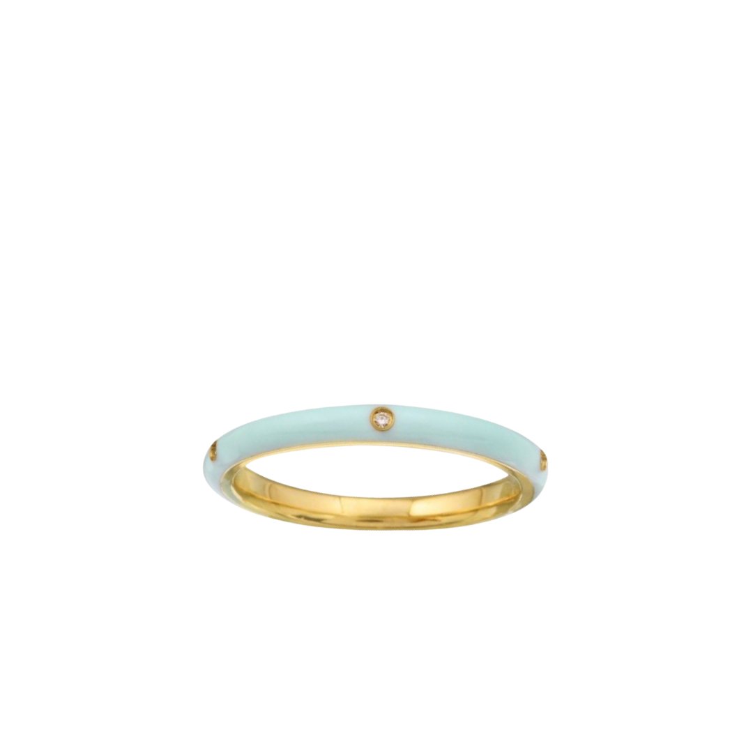 Enamel gold ring - Lexie Jordan Jewelry