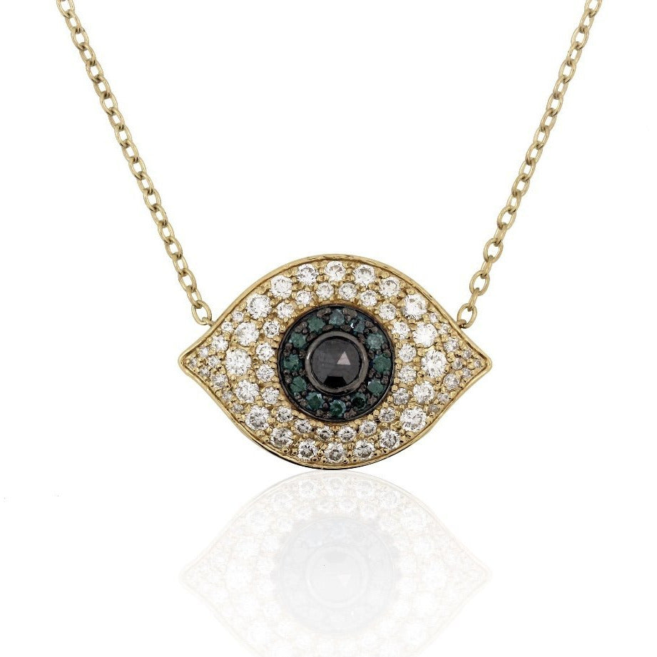 Evil eye online necklace 14k