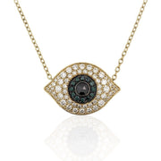 Evil Eye Necklace | 14k Gold | 14k Gold Diamond Evil Eye - Lexie Jordan Jewelry