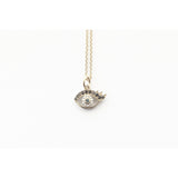 Evil Eye Necklace with Long Eyelashes | Diamond | Sapphire | Gold - Lexie Jordan Jewelry