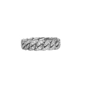 Flexible Cuban Link Chain Ring | 14K Gold | Diamonds - Lexie Jordan Jewelry