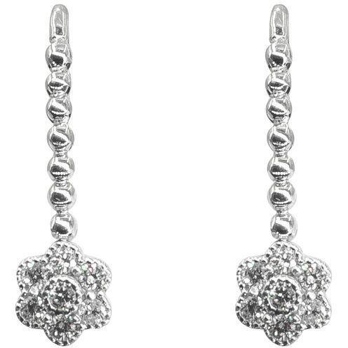 Senco Gold Women Gold & Diamonds Sizzling Flower Diamond Earrings :  Amazon.in: Fashion