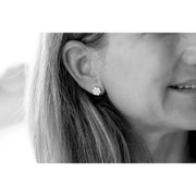 Flower-Shaped Stud Earrings | Diamonds | White Gold - Lexie Jordan Jewelry