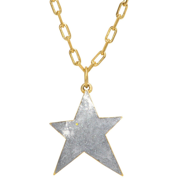 Enamel Star Pendant | 14 K gold - Lexie Jordan Jewelry