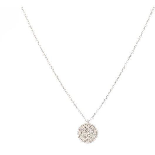 Gold Circle Necklace | Pave Diamonds - Lexie Jordan Jewelry