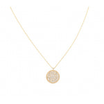 Gold Circle Necklace | Pave Diamonds - Lexie Jordan Jewelry