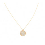Gold Circle Necklace | Pave Diamonds - Lexie Jordan Jewelry