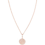 Gold Circle Necklace | Pave Diamonds - Lexie Jordan Jewelry