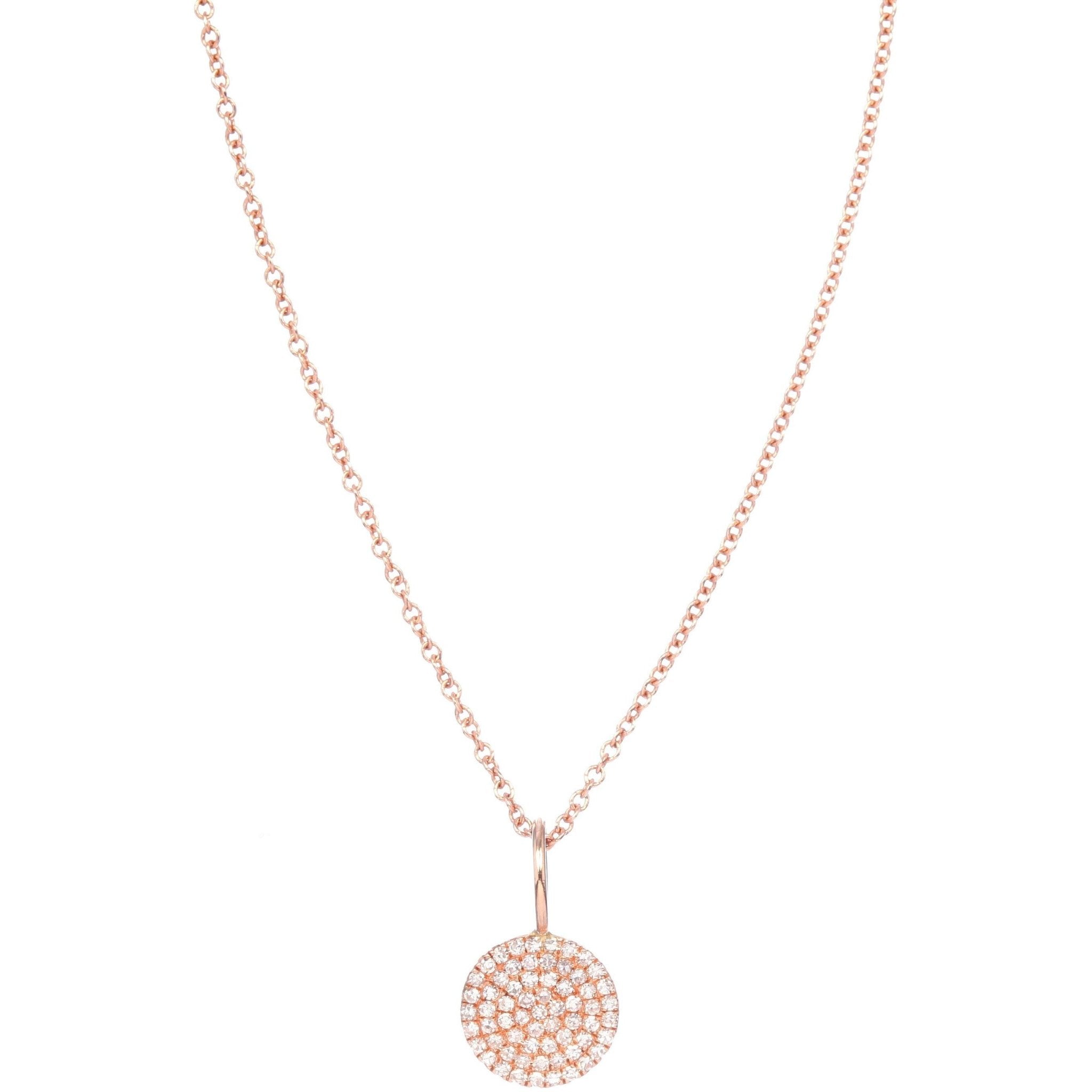 Gold Circle Necklace | Pave Diamonds - Lexie Jordan Jewelry
