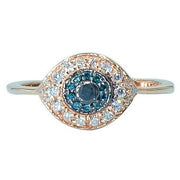 Gold Evil Eye Ring | 14K Gold | Pave Diamonds - Lexie Jordan Jewelry