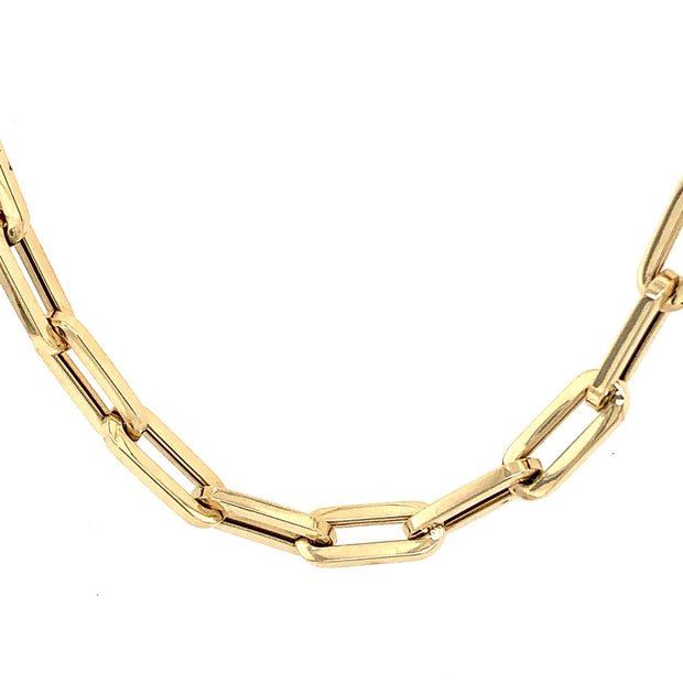 Gold Paperclip Chain- Short Rectangle Link Chain - Lexie Jordan Jewelry