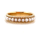 Gold Rope and Pearl Ring - Lexie Jordan Jewelry