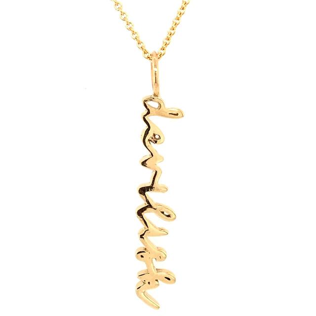 Gold Script Words - Lexie Jordan Jewelry