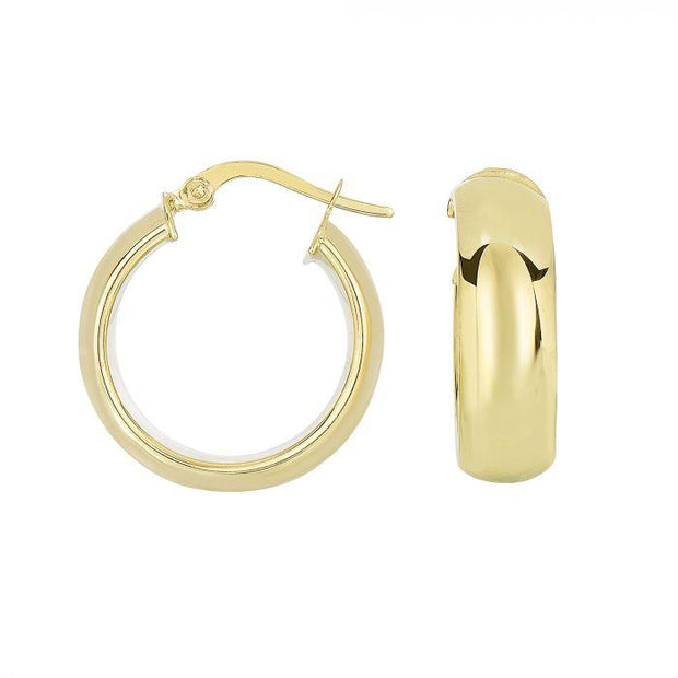 Gold tube hoop earrings - Lexie Jordan Jewelry