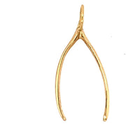 Good Luck Charm| Wish bone gold Charm| 14k Gold Good Luck Charm| long charm - Lexie Jordan Jewelry