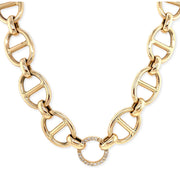Horse Bit Link 14k Gold Necklace with Diamond Enhancer - Lexie Jordan Jewelry