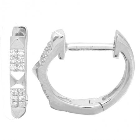 Huggy pyramid and diamond earrings - Lexie Jordan Jewelry
