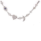 I love you to the Moon and Back Necklace in Sterling Silver with Cubic Zirconia Charms - Lexie Jordan Jewelry