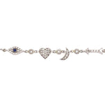 I love you to the Moon and Back Necklace in Sterling Silver with Cubic Zirconia Charms - Lexie Jordan Jewelry