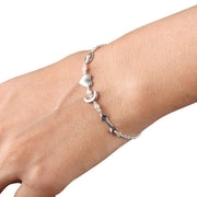 I Love You To The Moon And Back Sterling Silver Bracelet - Lexie Jordan Jewelry