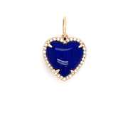 Lapis Cabochon Diamond Heart - Lexie Jordan Jewelry