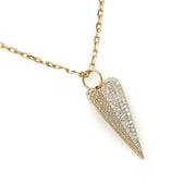 Large Folded Pave Diamond Heart - Lexie Jordan Jewelry