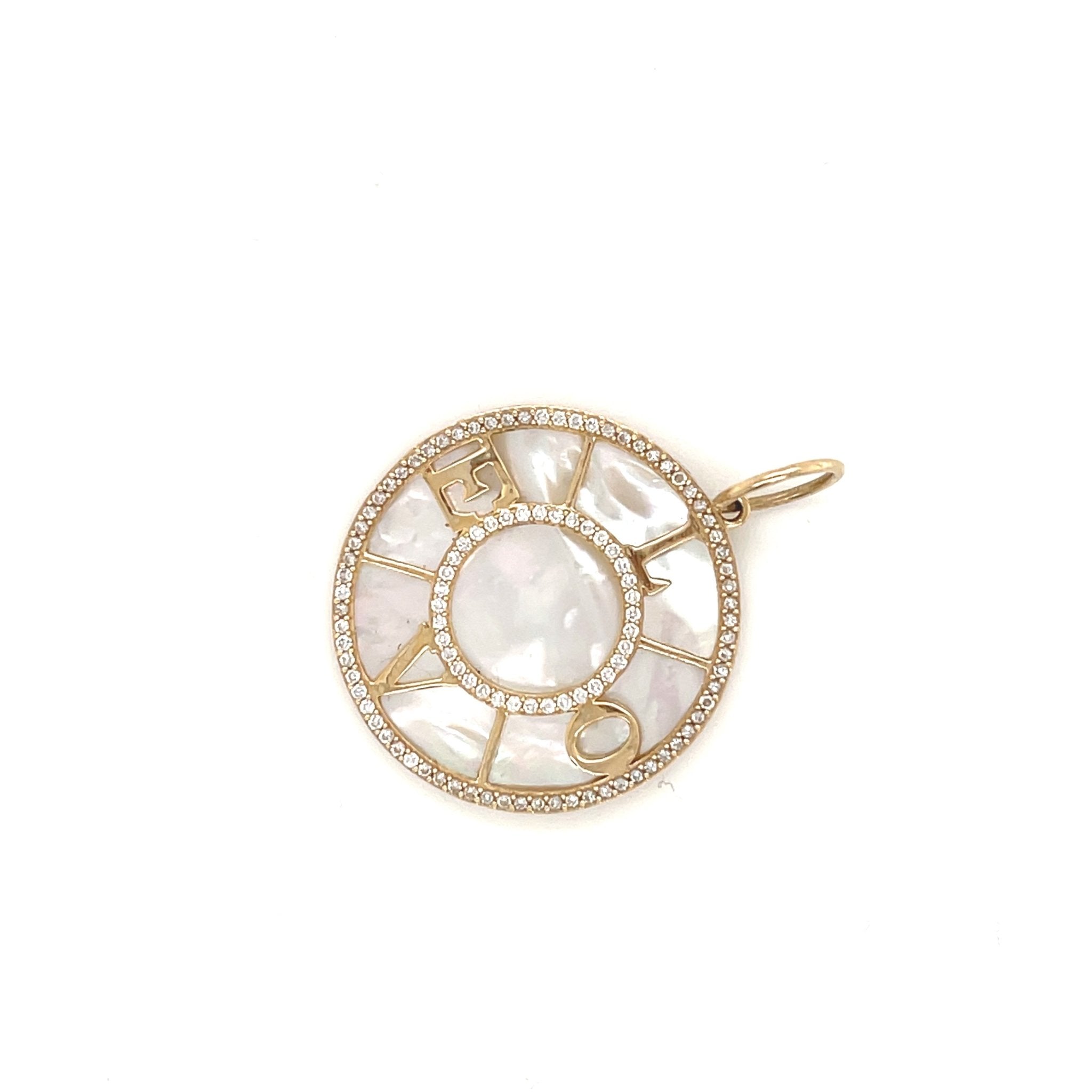 Love Mother of Pearl Diamond charm - Lexie Jordan Jewelry