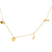 Love Necklace | I love you to the Moon and Back 14 K GoldNecklace - Lexie Jordan Jewelry